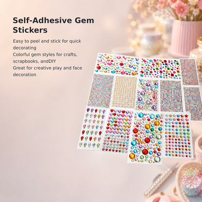 Self-Adhesive Flatback Gem Stickers
