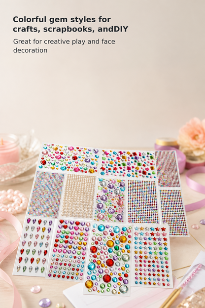 Self-Adhesive Flatback Gem Stickers