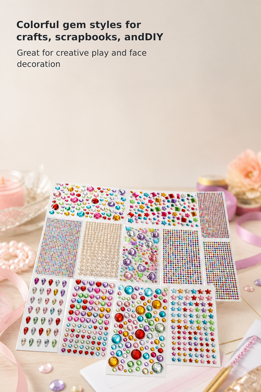 Self-Adhesive Flatback Gem Stickers
